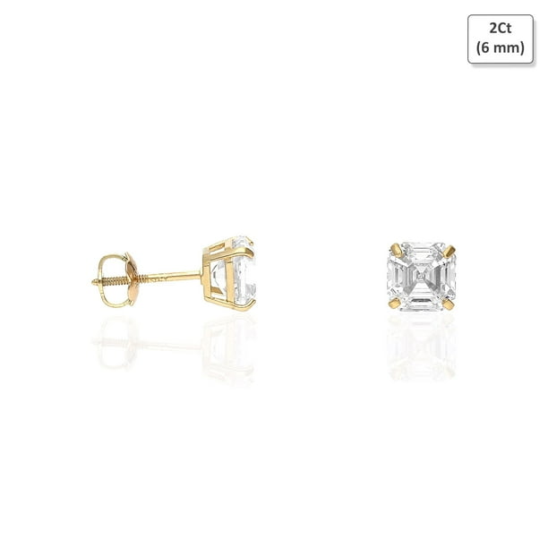 Details about 1.5ct Round Cut Created White Sapphire Stud Earrings 14k Yellow Gold PushBack Details about 1.5ct Round Cut Created White Sapphire Stud Earrings 14k Yellow Gold PushBack